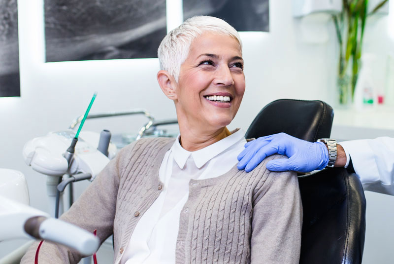 older dental patient during meeting